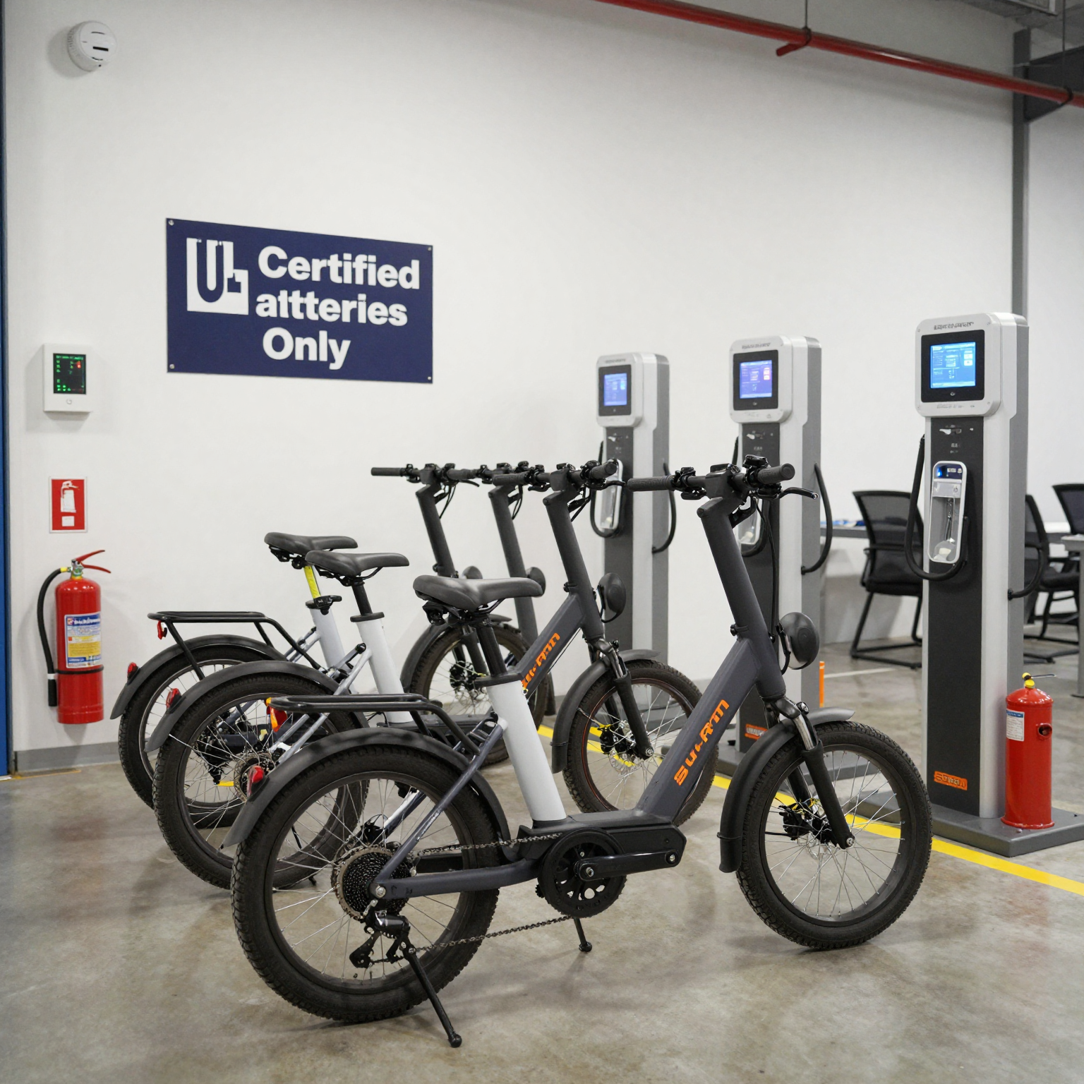 Commercial Fleet Storage with UL-Certified Batteries and Fire Safety