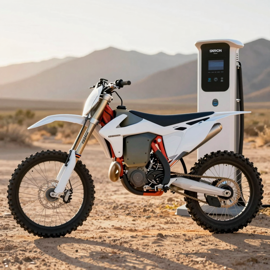 Surron Light Bee with upgraded battery in commercial rental fleet setting