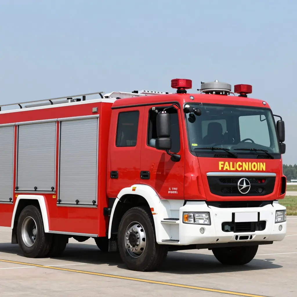 Modern Airport Fire Truck