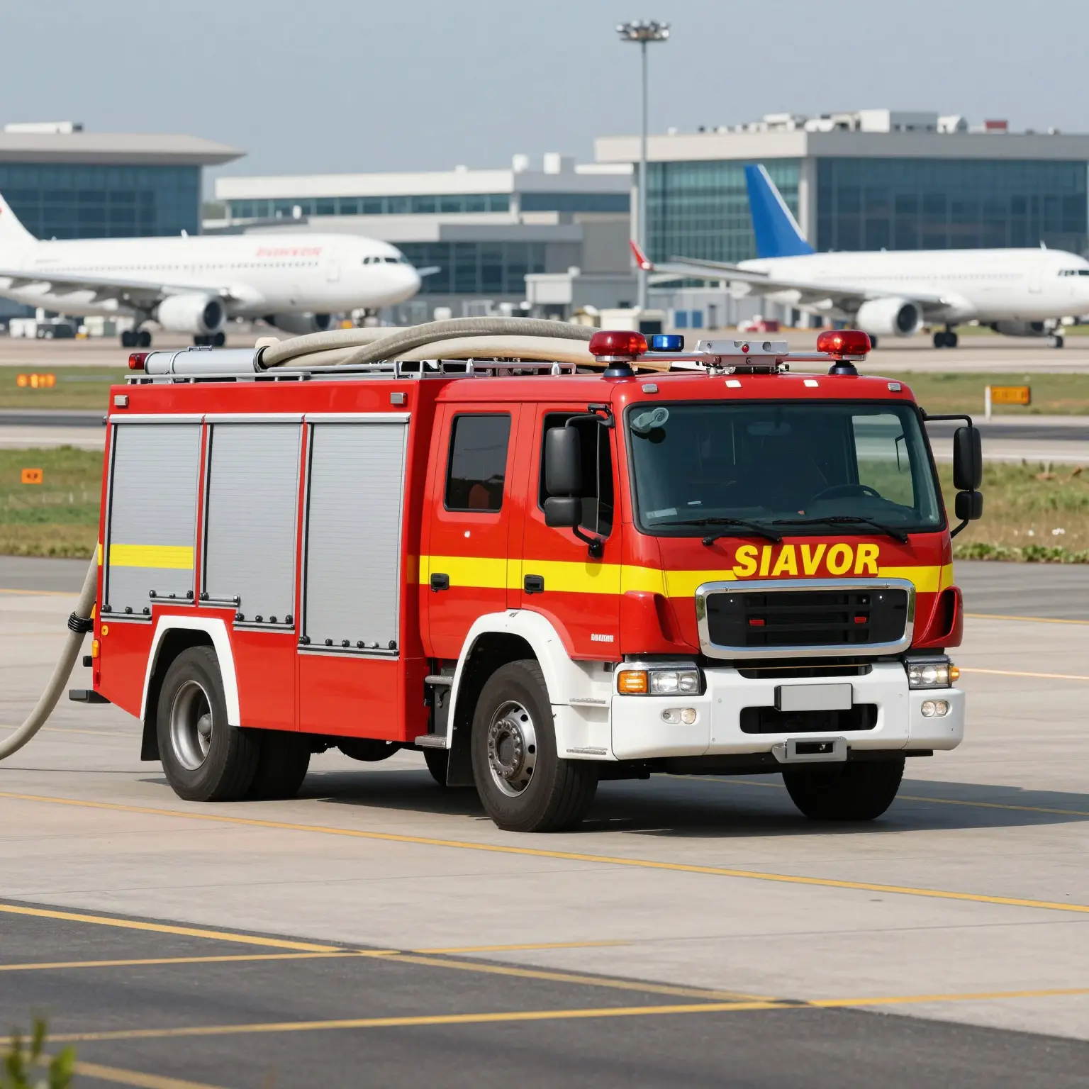 Airport Fire Truck in Action